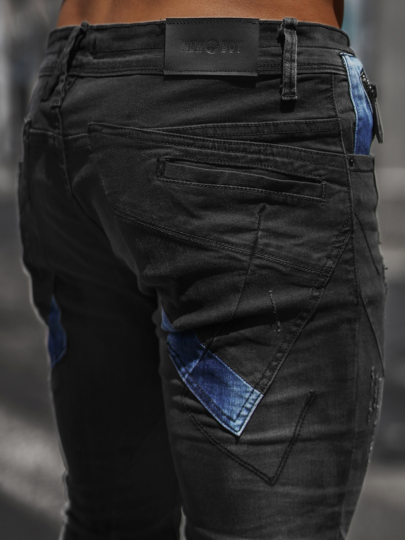 Muške Traperice Crne OZONEE NB/MP0025N