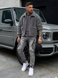 Muške traperice grafitne OZONEE O/E10017Z