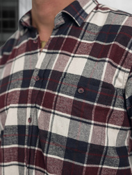 Muška Košulja Bordo OZONEE V/V174Z