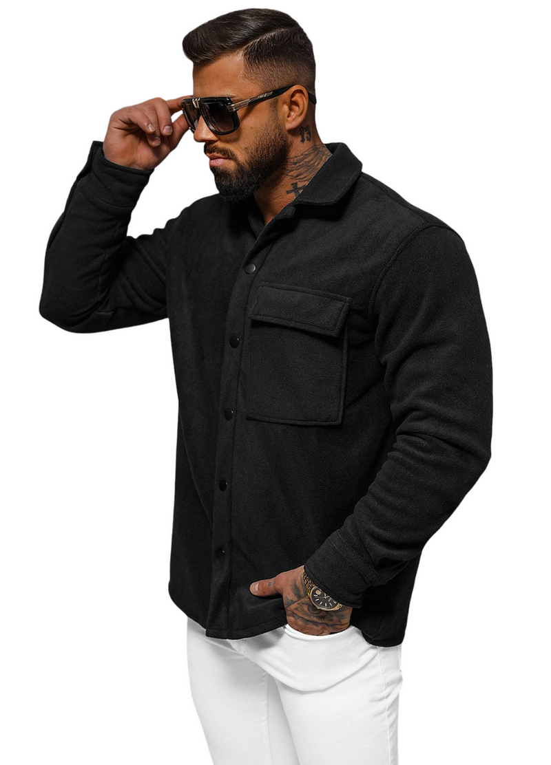 Muška košulja Crna OZONEE O/GOM23040