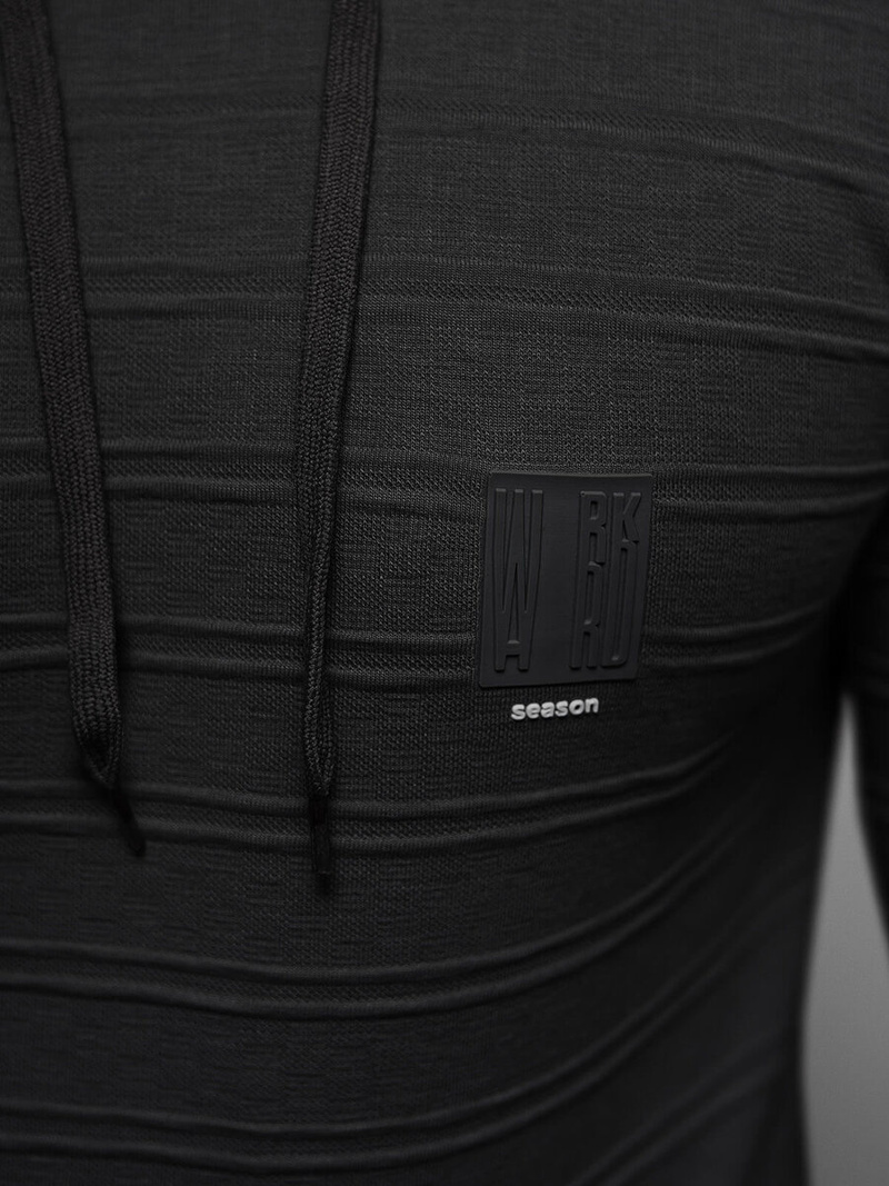 Muška dukserica s kapuljačom crna OZONEE O/TB2272