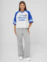 Ženska majica bijelo-plava OZONEE JS/R62493