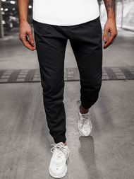 Muške chino jogger hlače crne OZONEE O/399