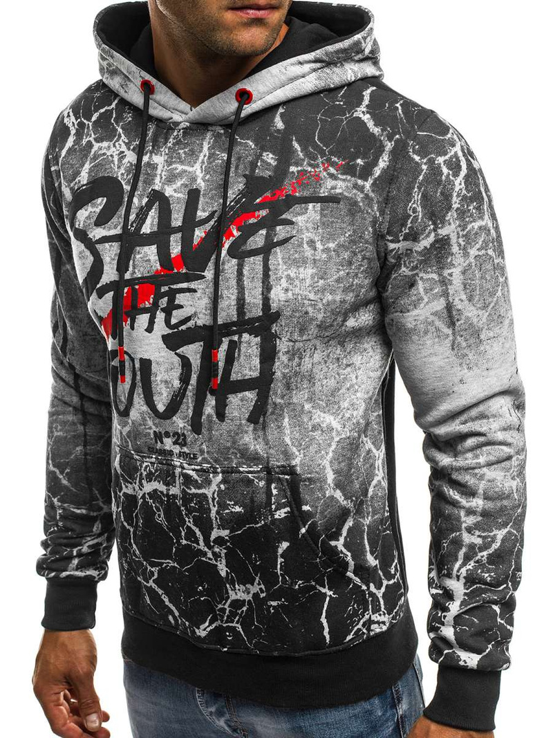 BLUZA MĘSKA SZARA OZONEE JS/DD267Z