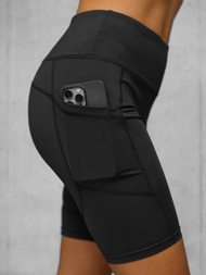 Kratke ženske tajice crne OZONEE JS/XY24003S