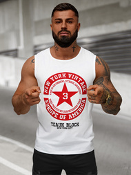 Muška majica bez rukava bijela OZONEE JS/8B1721/1Z