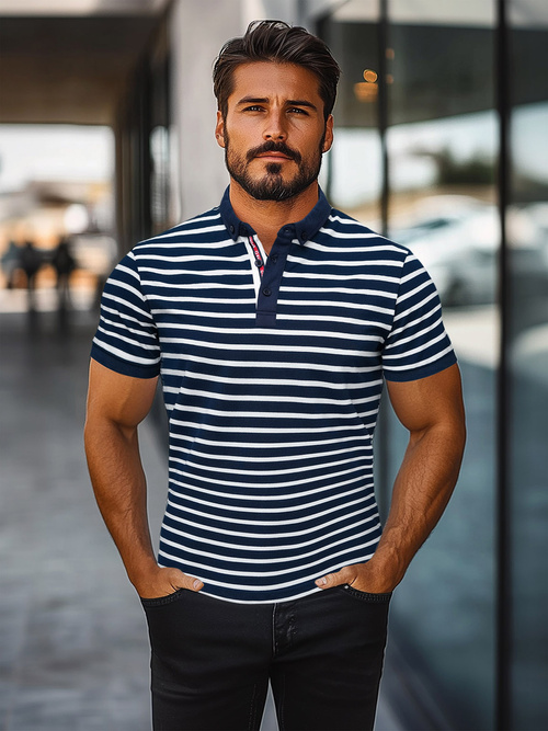 Muška polo majica modra OZONEE O/PA6636