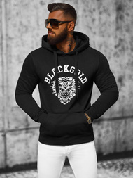 Muška dukserica s kapuljačom crna OZONEE NB/MF2007