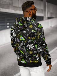 Muška dukserica s kapuljačom crna OZONEE JS/8B1186/3