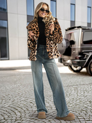 Ženska jakna bež-smeđa OZONEE JS/61M8500/158