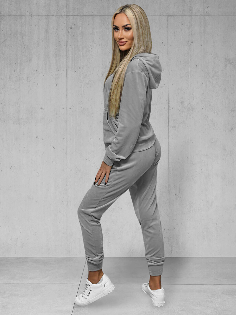 Ženski trenirka od velura sivi OZONEE JS/8C1176/2