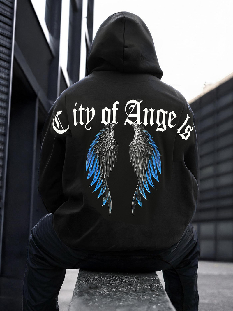 Muška dukserica s kapuljačom crna JS/21B1901/3