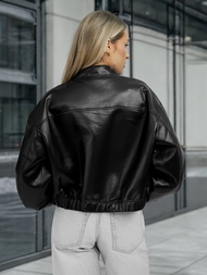 Ženska Kožna Jakna Crna OZONEE JS/11Z8281Z