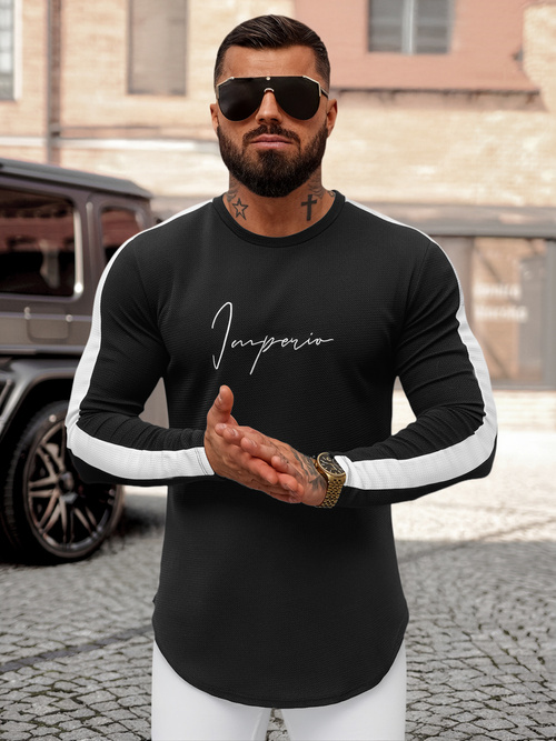 Muška Dukserica Crna OZONEE O/D7197