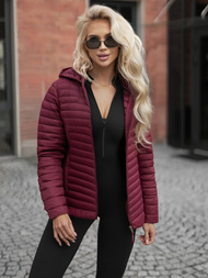 Ženska Jakna Bordo OZONEE JS/11Z8228Z