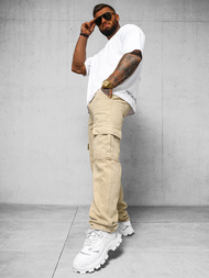 Muške Hlače Bež OZONEE DO/4001