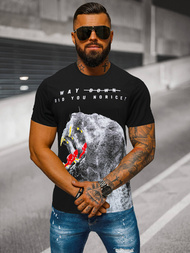  Muška majica crna OZONEE O/T127/3Z