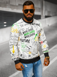 Muška Dukserica Bijela OZONEE JS/8B1228/1