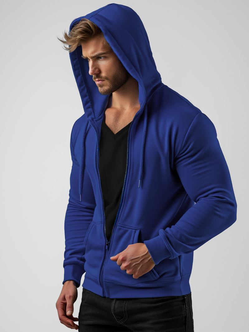 Muška dukserica s kapuljačom kobalt OZONEE JS/2008