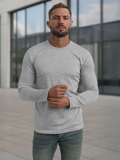 Muška majica dugi rukav siva OZONEE JS/DB71/2