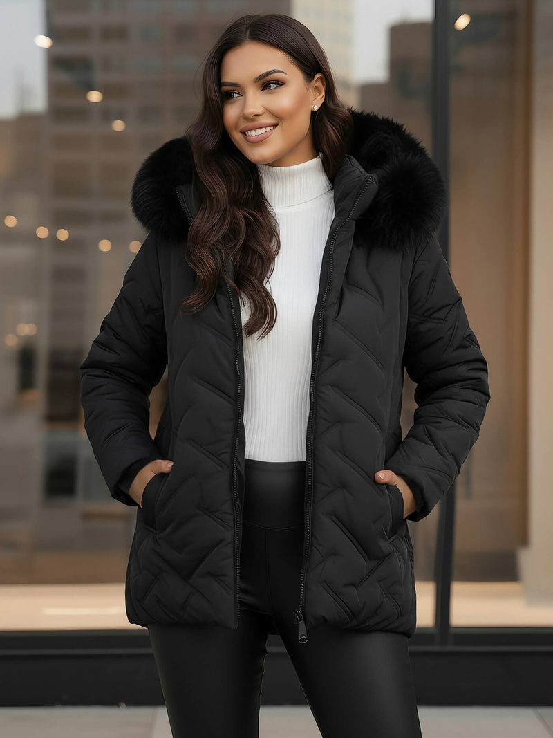 Ženska jakna crna OZONEE JS/16M9296/392Z