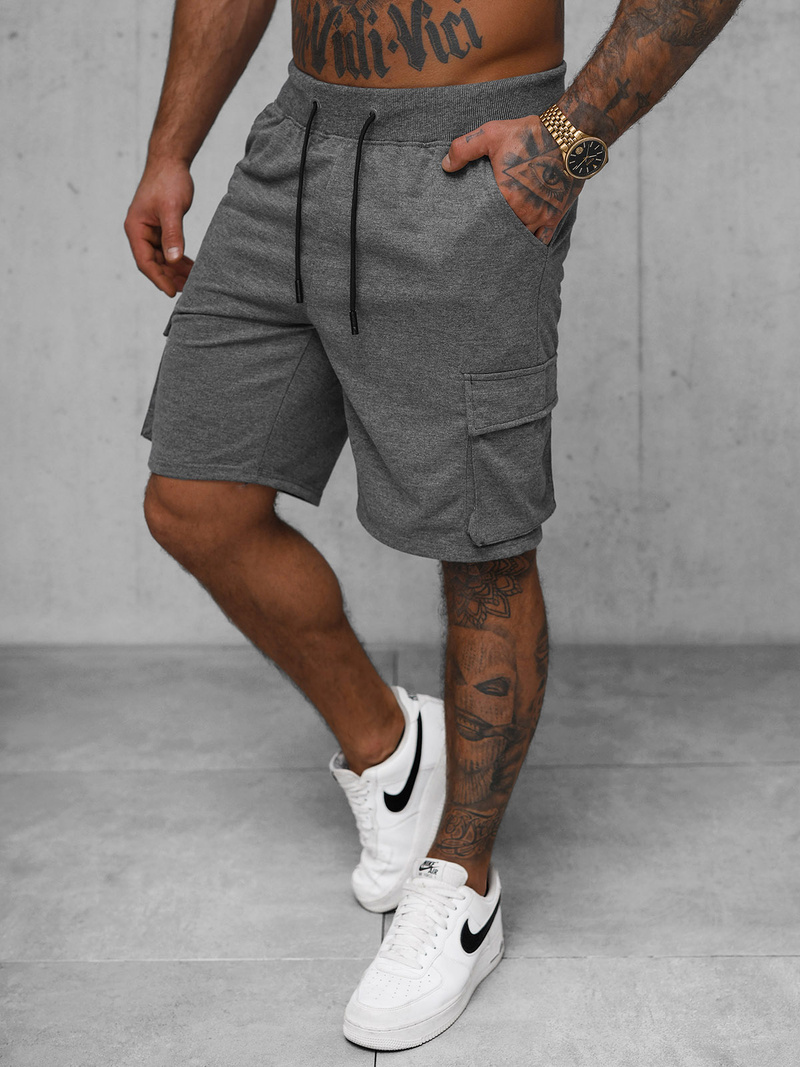 Muške sportske kratke hlače grafitne OZONEE JS/8K1505/5