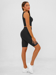 Kratke ženske tajice crne OZONEE JS/17K597/3