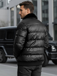 Muška kožna jakna crna OZONEE O/M795Z