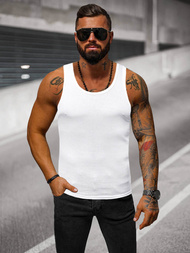 Muška majica bez rukava bijela OZONEE JS/NB001