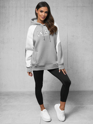 Dukserica s kapuljačom siva OZONEE O/SWE23027