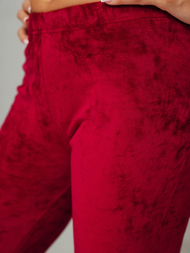 Ženske od velura sportske hlače bordo OZONEE JS/92K521/35