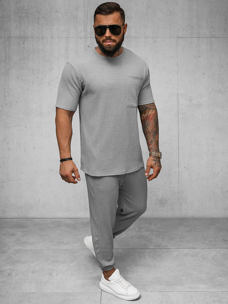 Muška Majica Sivi OZONEE O/Y960T