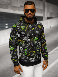 Muška dukserica s kapuljačom crna OZONEE JS/8B1186/3