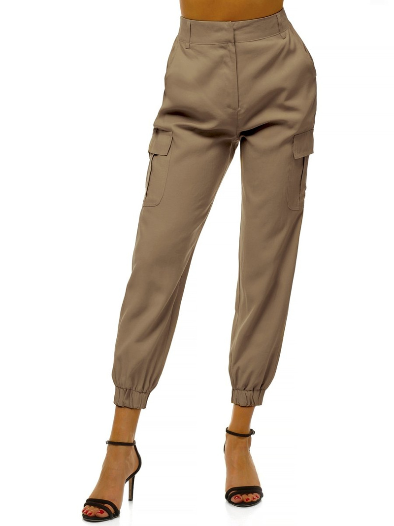 Ženske jogger hlače Tamno-bež OZONEE O/HM005