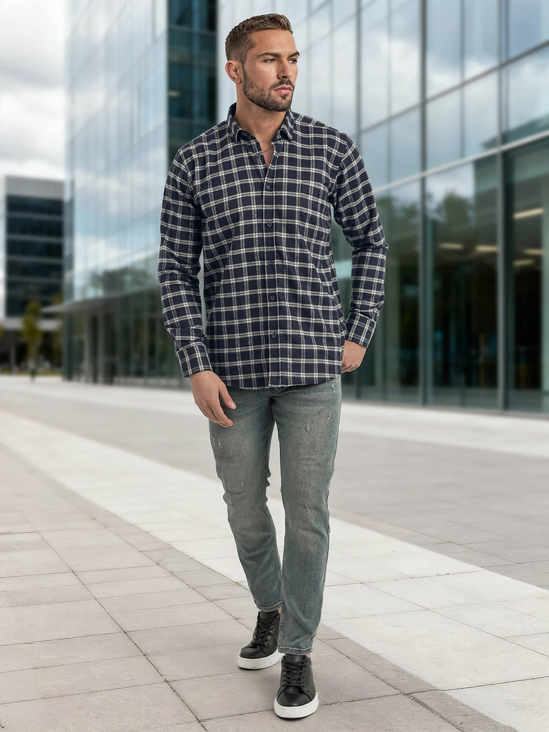 Muška Košulja Modra OZONEE V/V173