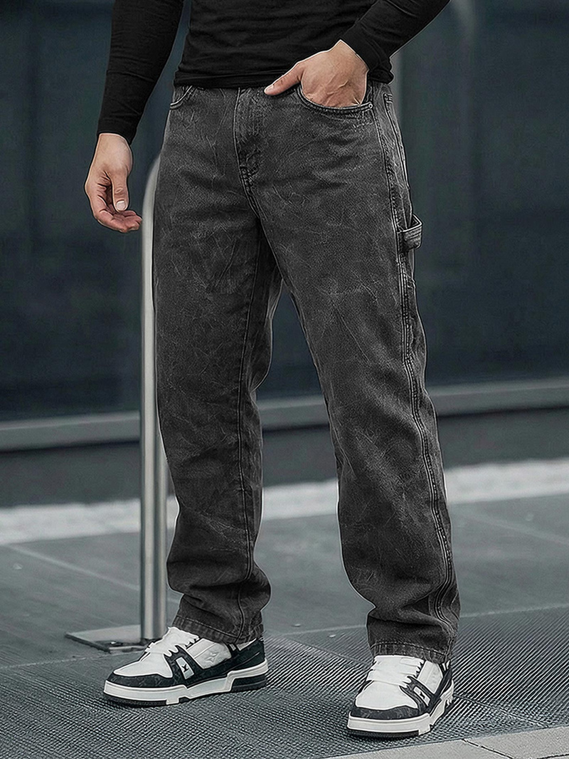 Muške traperice grafitne OZONEE O/KK2828/5Z