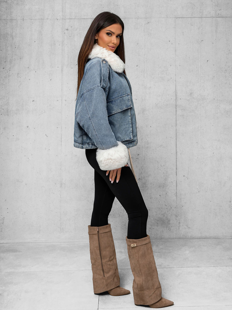 Ženska traper jakna plava OZONEE JS/11Z8219Z