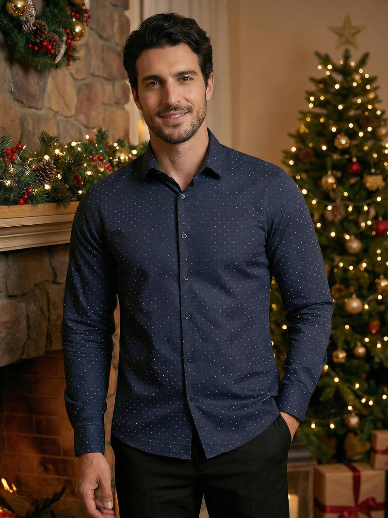 Muška Košulja Modra OZONEE V/V183Z