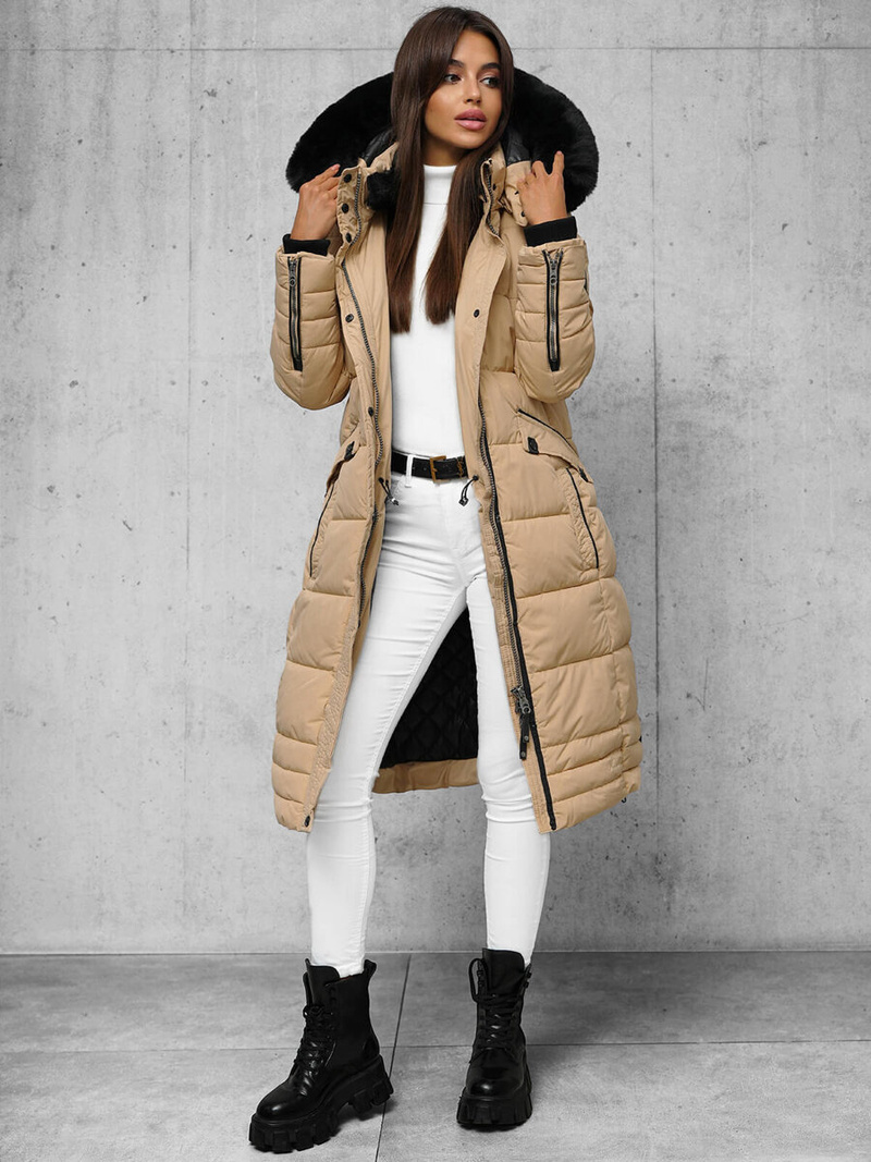 Ženska jakna bež OZONEE O/W377