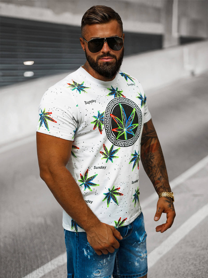 Muška majica bijela OZONEE O/T136/1