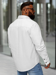 Muška traper košulja bijela OZONEE L/CA777/2