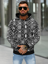 Muška dukserica s kapuljačomcrna OZONEE JS/8B1236/3