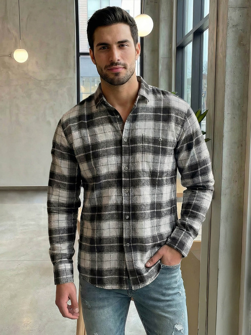 Muška košulja siva OZONEE V/V172Z