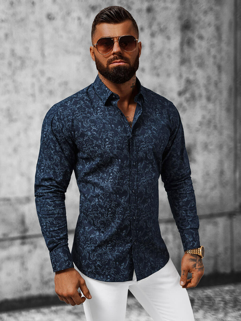 Muška Košulja Modra OZONEE O/V11