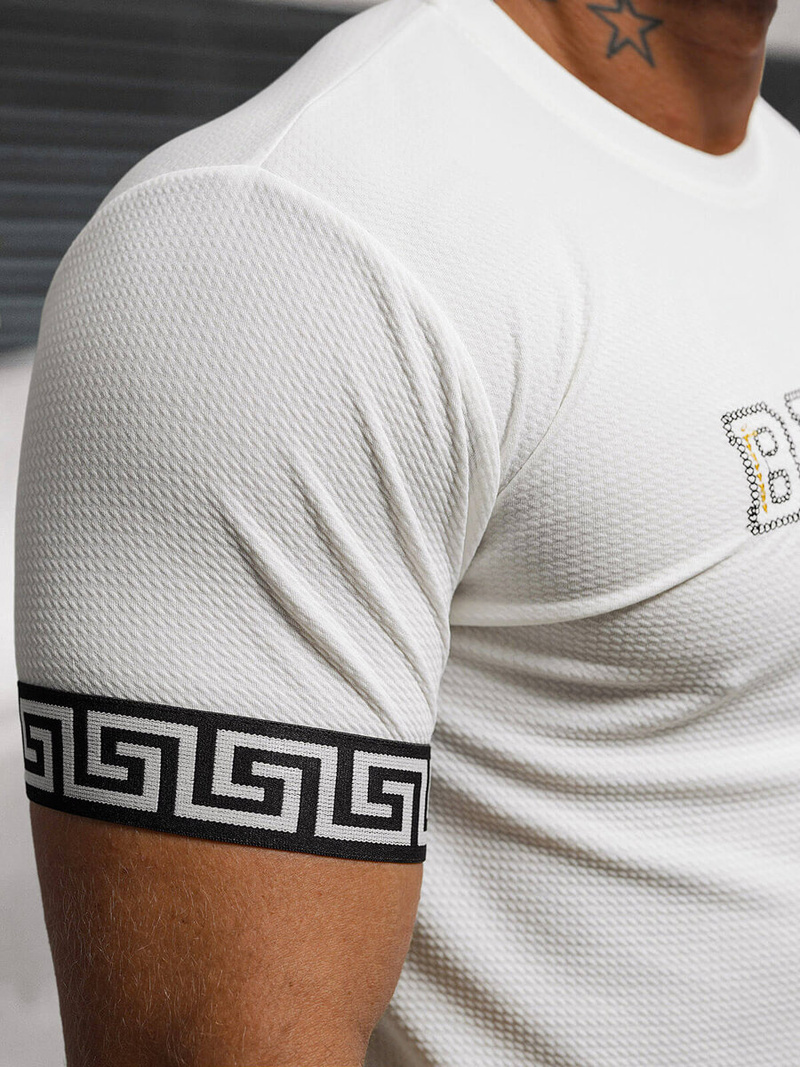 Muška Majica Bijeli OZONEE O/T7571