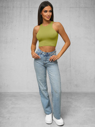 Ženska majica bez rukava maslinasta OZONEE O/ZL-032