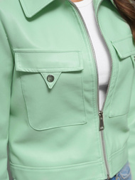 Ženska Kožna Jakna Mentol OZONEE O/G117