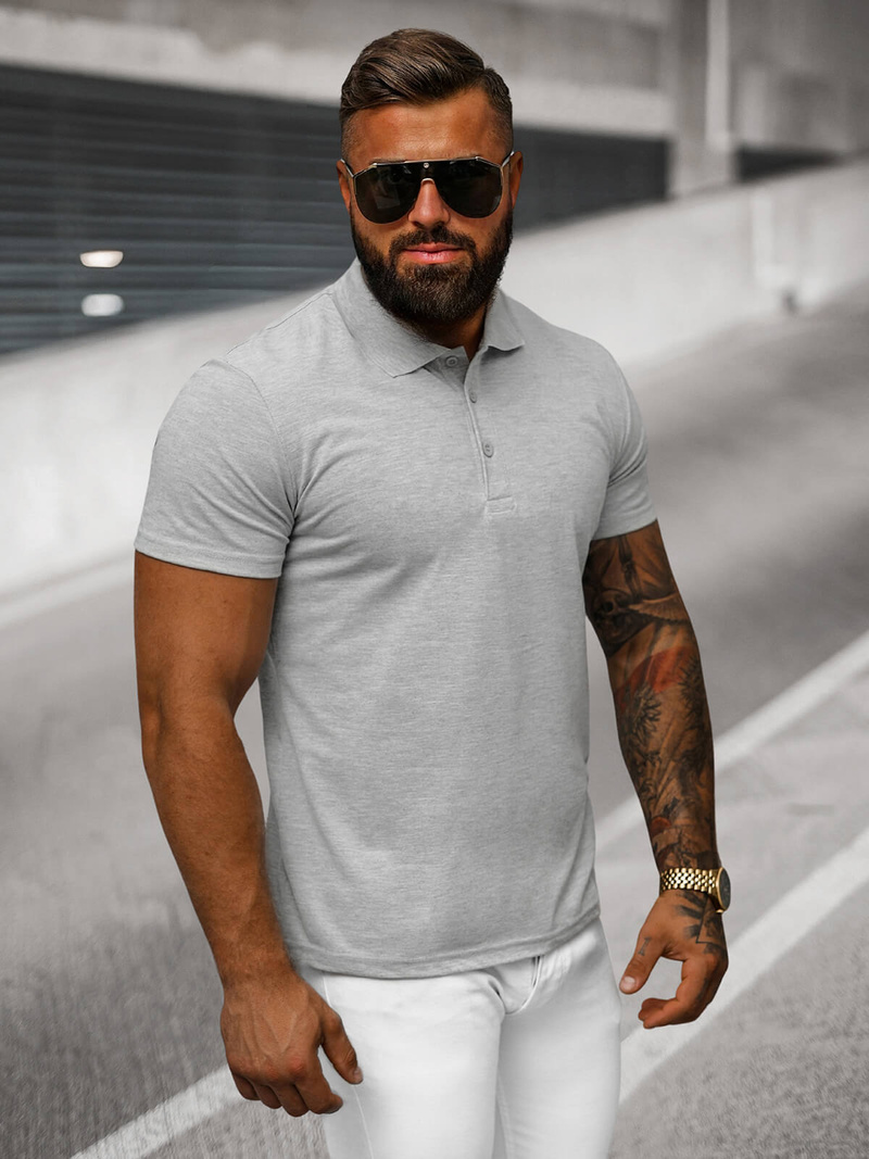 Muška polo majica siva OZONEE JS/8T80/2Z