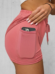 Ženske sportske kratke hlače tamno-koraljne OZONEE JS/XY24015S