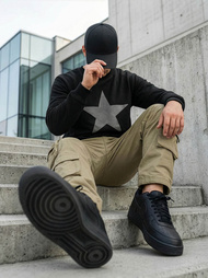 Muška dukserica crna OZONEE JS/65B3920/3Z